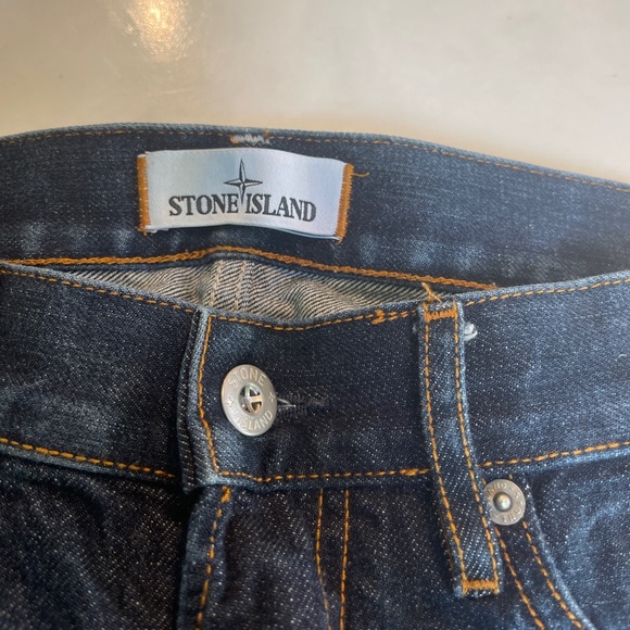 Stone Island Straight Leg Dark Wash Denim Jeans Size 30 Lightly Worn - Picture 2 of 4